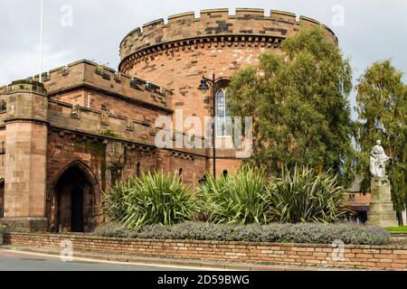 Tour est de la Citadelle. English Street, Carlisle, Cumbria, Angleterre, Royaume-Uni, Grande-Bretagne Banque D'Images