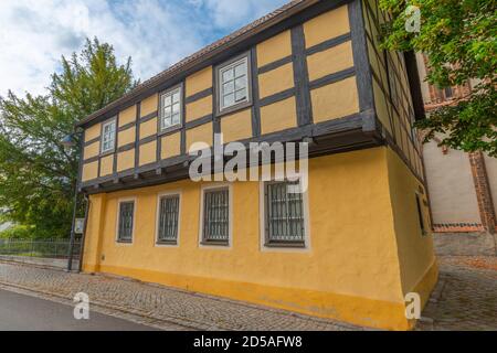 Musée local, une ancienne école pour filles, Calau, Oberstreewald ou Forêt de la haute-Spree, Brandebourg, Allemagne de l'est, Europe Banque D'Images