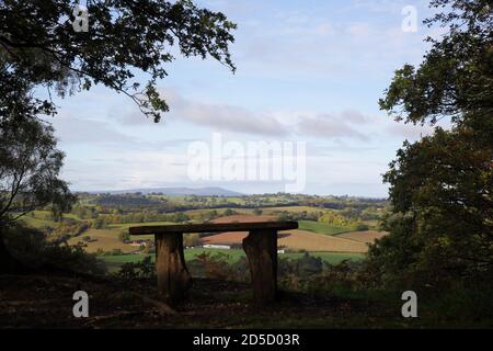 Vue vers l'ouest depuis Kinver Edge, Staffordshire, Angleterre, Royaume-Uni. Banque D'Images