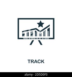 Icône de piste. Élément simple de la collection du programme de fidélité. Icône de tracé plein pour les modèles, les infographies et plus encore Illustration de Vecteur