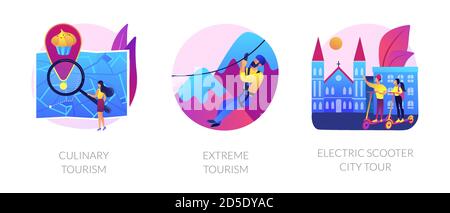 Aventure tourisme activités vecteur concept métaphores. Illustration de Vecteur