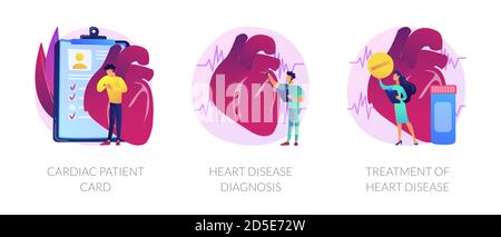 Métaphores de concepts vectoriels de cardiologie. Illustration de Vecteur