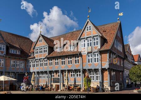 L'hôtel de ville de Wolfenbüttel est situé près du marché de la ville et est un endroit célèbre à visiter. Banque D'Images