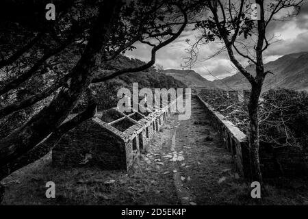 Casernes d'Anglesey, dans la carrière de Slate de Dinorwic, Llanberis, pays de Galles, Royaume-Uni Banque D'Images