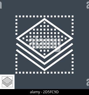 Icône de ligne de calques Illustration de Vecteur