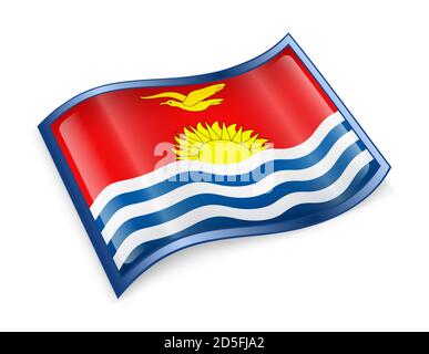 L'icône du drapeau Kiribati. Banque D'Images