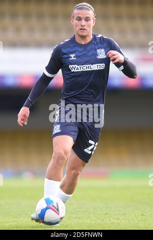 Roots Hall à Southend, Royaume-Uni. 10 octobre 2020 Kyle Taylor, de Southend, s'est Uni en action pendant le match de la Sky Bet League Two entre Southend United et Exeter City Banque D'Images