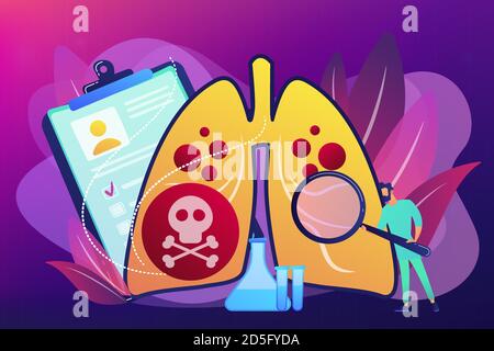 Illustration du vecteur de concept des infections des voies respiratoires inférieures. Illustration de Vecteur