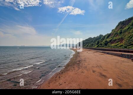 Plage de Teignmouth à Devon Banque D'Images