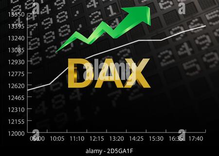 La Bourse allemande Dax est à la hausse Banque D'Images