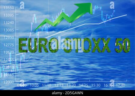 Indice boursier Euro Stoxx 50 Banque D'Images