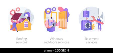 Maisons de rénovation métaphores Illustration de Vecteur