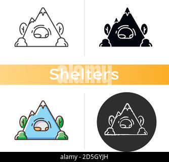 Icône Rock Shelter Illustration de Vecteur