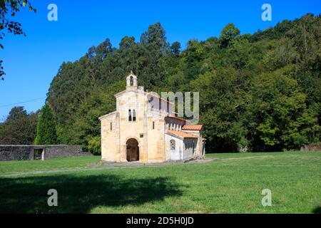 Église pré-romane Santa María de Valdediós. Asturies. Espagne Banque D'Images