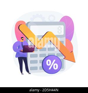 Illustration du vecteur de concept abstrait de calcul de perte. Illustration de Vecteur