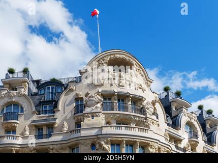 Façade du célèbre Hôtel Lutetia à Paris, France Banque D'Images