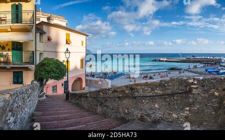 Bogliasco, Italie - août 2020 : le village pittoresque de Bogliasco, Bogliasco, Ligurie, Italie, Europe Banque D'Images