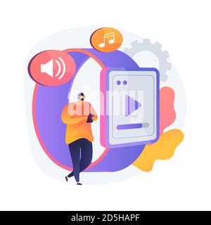 Montre intelligente comme lecteur multimédia portable illustration vectorielle abstraite. Illustration de Vecteur