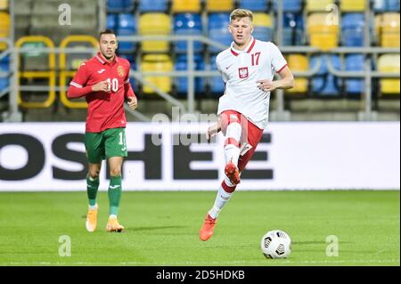 Mateusz Bogusz, de Pologne, vu en action lors des championnats d'Europe U-21 de football 2021 qualifications match entre la Pologne et la Bulgarie au City Stadium de Gdynia.(score final: Pologne 1:1 Bulgarie) Banque D'Images