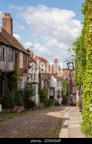 Historique Mermaid Street, Rye, East Sussex, Royaume-Uni Banque D'Images