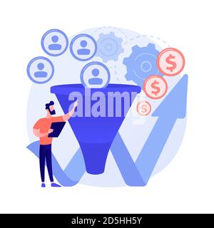 Illustration du vecteur de concept abstrait de l'optimisation du taux de conversion. Illustration de Vecteur