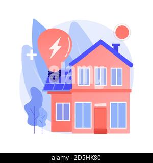 Illustration du vecteur de concept abstrait Energy-plus House. Illustration de Vecteur