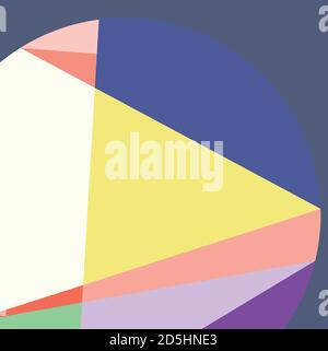 Partie d'un cercle et de nombreuses formes géométriques. Illustration de Vecteur