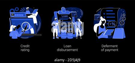 Illustrations vectorielles du concept abstrait du service bancaire. Illustration de Vecteur