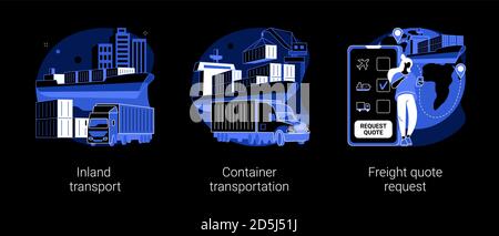 Illustrations vectorielles du concept abstrait du fournisseur de services logistiques. Illustration de Vecteur