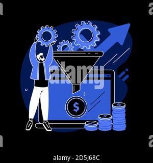 Illustration du vecteur de concept abstrait de l'optimisation du taux de conversion. Illustration de Vecteur