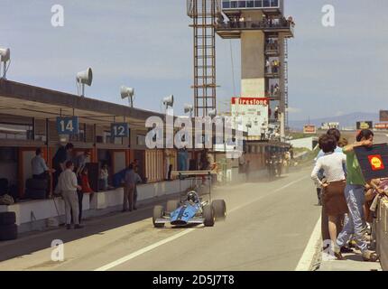 BOÎTES DEL CIRCUITO CON FORMULE UN 2. EMPLACEMENT: CIRCUITO DEL JARAMA. PROVINCIA. MADRID. ESPAGNE. Banque D'Images