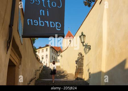 Praha: Stara zamecke goély (ancien escalier au château) à Hradcany, quartier du château, Praha, Prag, Prague, Tchèque Banque D'Images