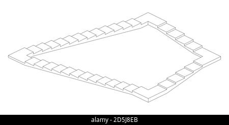 Escalier Penrose avec vols en vol Banque D'Images