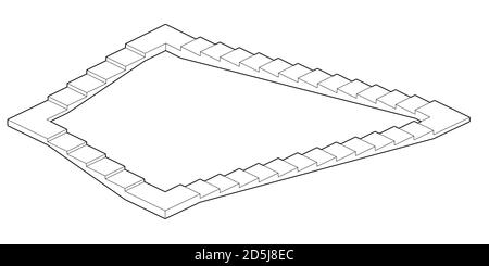 Escalier Penrose avec vols en vol Banque D'Images