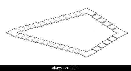 Escalier Penrose avec vols en vol Banque D'Images