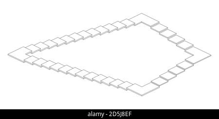 Escalier Penrose avec vols en vol Banque D'Images