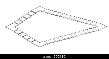 Escalier Penrose avec vols en vol Banque D'Images