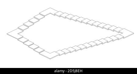 Escalier Penrose avec vols en vol Banque D'Images