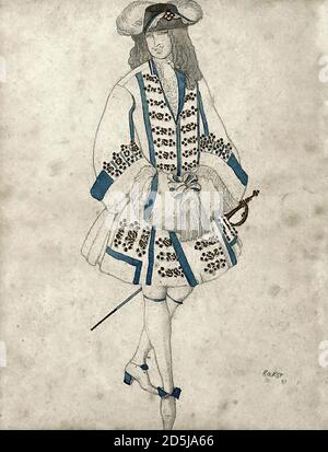 Bakst Leon - Costume Design pour la princesse endormie - Le fiancé flamand - École russe - 19e siècle Banque D'Images