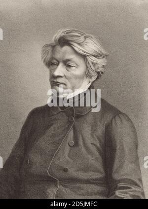 Photo d'antiquités d'Adam Bernard Mickiewicz (1798 – 1855) était un poète polonais, dramaturge, essayiste, publiciste, traducteur, professeur de littérature slave Banque D'Images