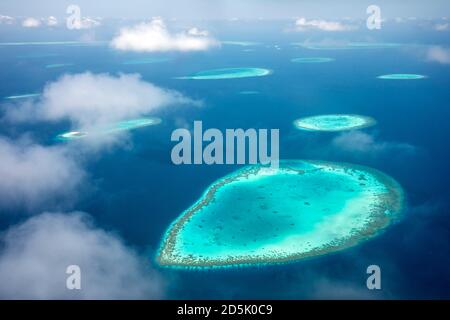 Maldives; Îles de l'air Banque D'Images