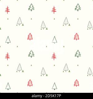 Motif de Noël sans couture sur fond blanc crème pour papier cadeau, album numérique, etc Illustration de Vecteur