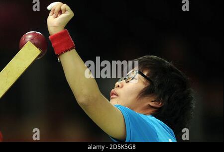 Ye-Jin Choi de la République de Corée en action pendant le match de bronze Boccia BC3 de paires mixtes à l'Excel Arena, Londres Banque D'Images