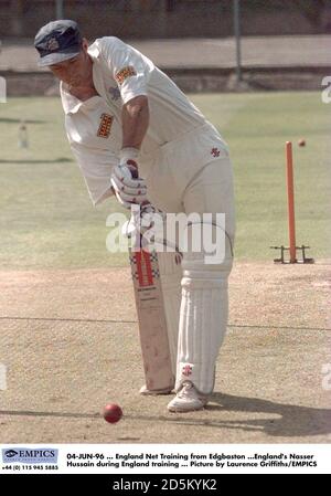 04-JUIN-96 ... Angleterre Net Training de Edgbaston ...Angleterre de Nasser Hussain pendant l'Angleterre entraînement ... Photo de Laurence Griffiths/EMPICS Banque D'Images