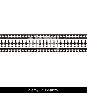 Stripe ethnic aztec pattern motif texture background in black white color Banque D'Images