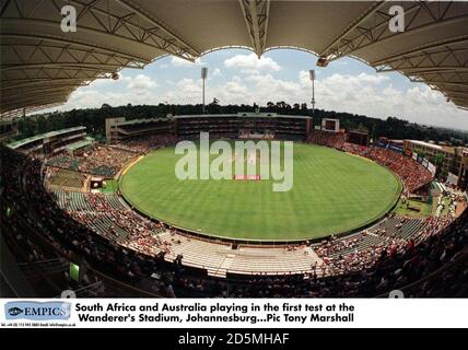 L'Afrique du Sud et l'Australie jouent au premier test au Wanderer's Stadium, Johannesburg Banque D'Images