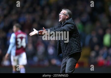 PHOTO DU DOSSIER : Paul Lambert est devenu le directeur de Blackburn Rovers. Paul Lambert, directeur de la Villa Aston, montre sa frustration sur la ligne de contact ... Football - Barclays Premier League - Aston Villa / Arsenal - Villa Park ... 13-01-2014 ... Birmingham ... Royaume-Uni ... Le crédit photo devrait se lire comme suit : Mike Egerton/EMPICS Sport. Référence unique n° 18677025 ... Banque D'Images