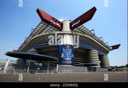 Vue générale du Stadio Giuseppe Meazza, communément appelé San Siro. Banque D'Images