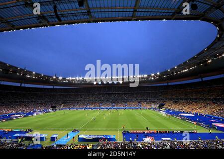Un point de vue général de l'action de match entre la France et la Roumanie Au Stade de France Banque D'Images