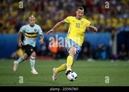 Zlatan Ibrahimovic en action en Suède Banque D'Images